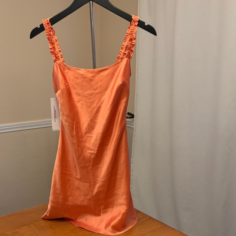 Princess Polly Orange Satin Mini Dress